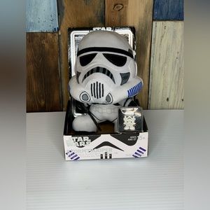 Star Wars Plush Stormtrooper with enamel pin. 7” plush.